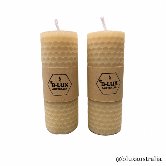 Hand-Rolled Beeswax Candle - 10cm tall