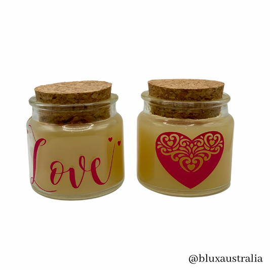 Small Scented Beeswax Candle - Love Collection